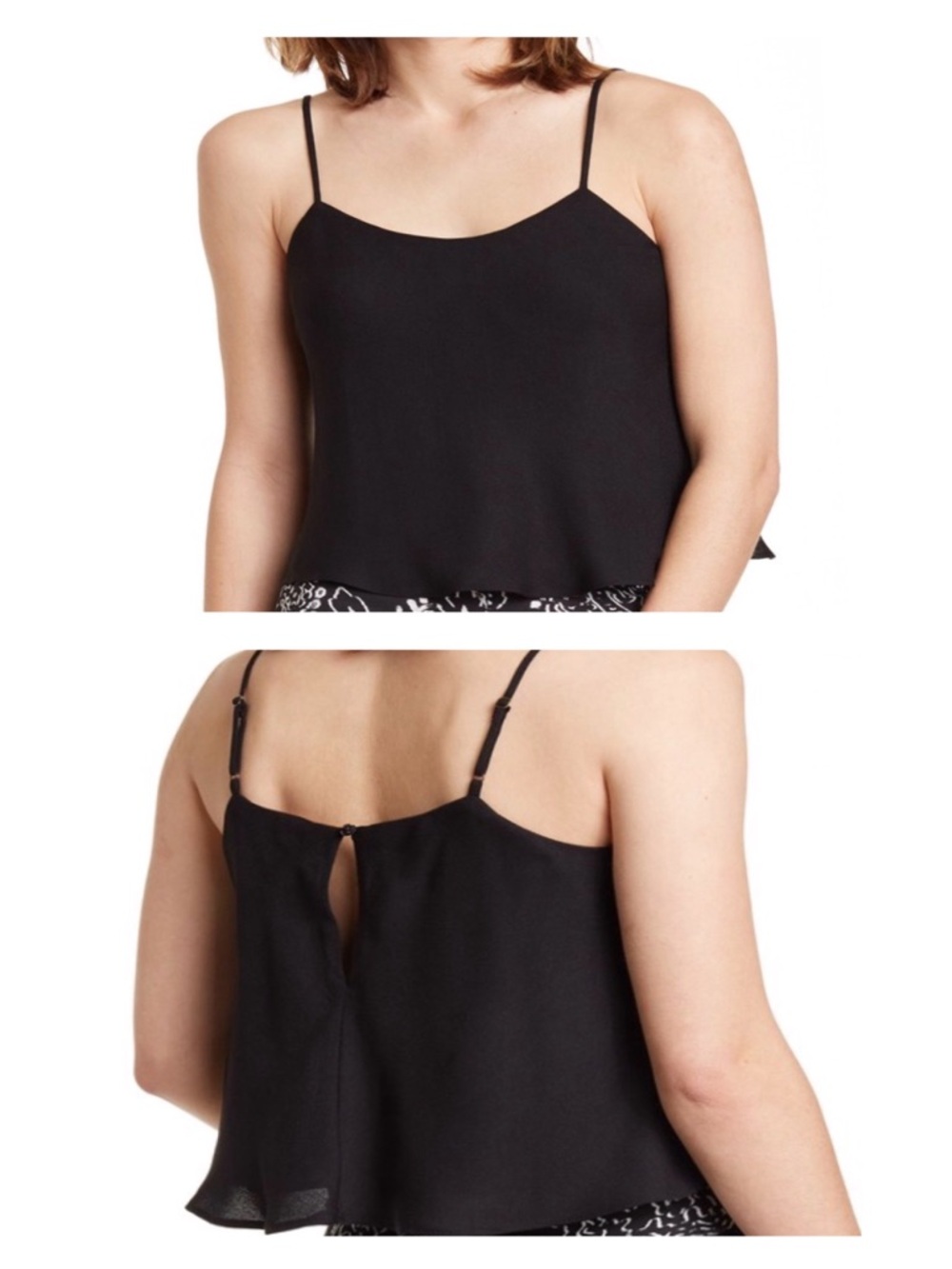 New Abound Swing Camisole Black Top Size 1X